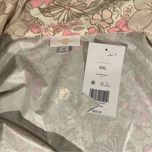 NWT Body & Sol Windbreaker Jacket Hoodie Floral XXL 2XL Womens - Picture 5 of 9